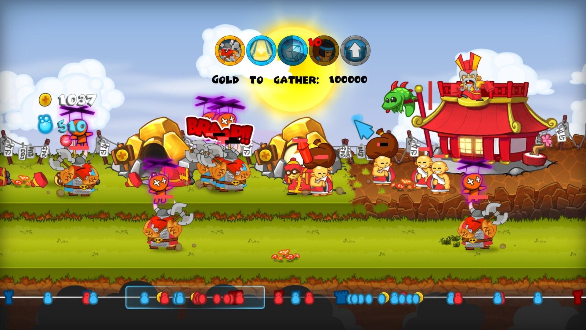 Screenshot for Swords & Soldiers: Super Saucy Sausage Fest