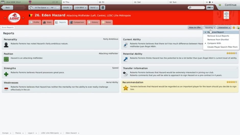 Screenshot for Football Manager 2010