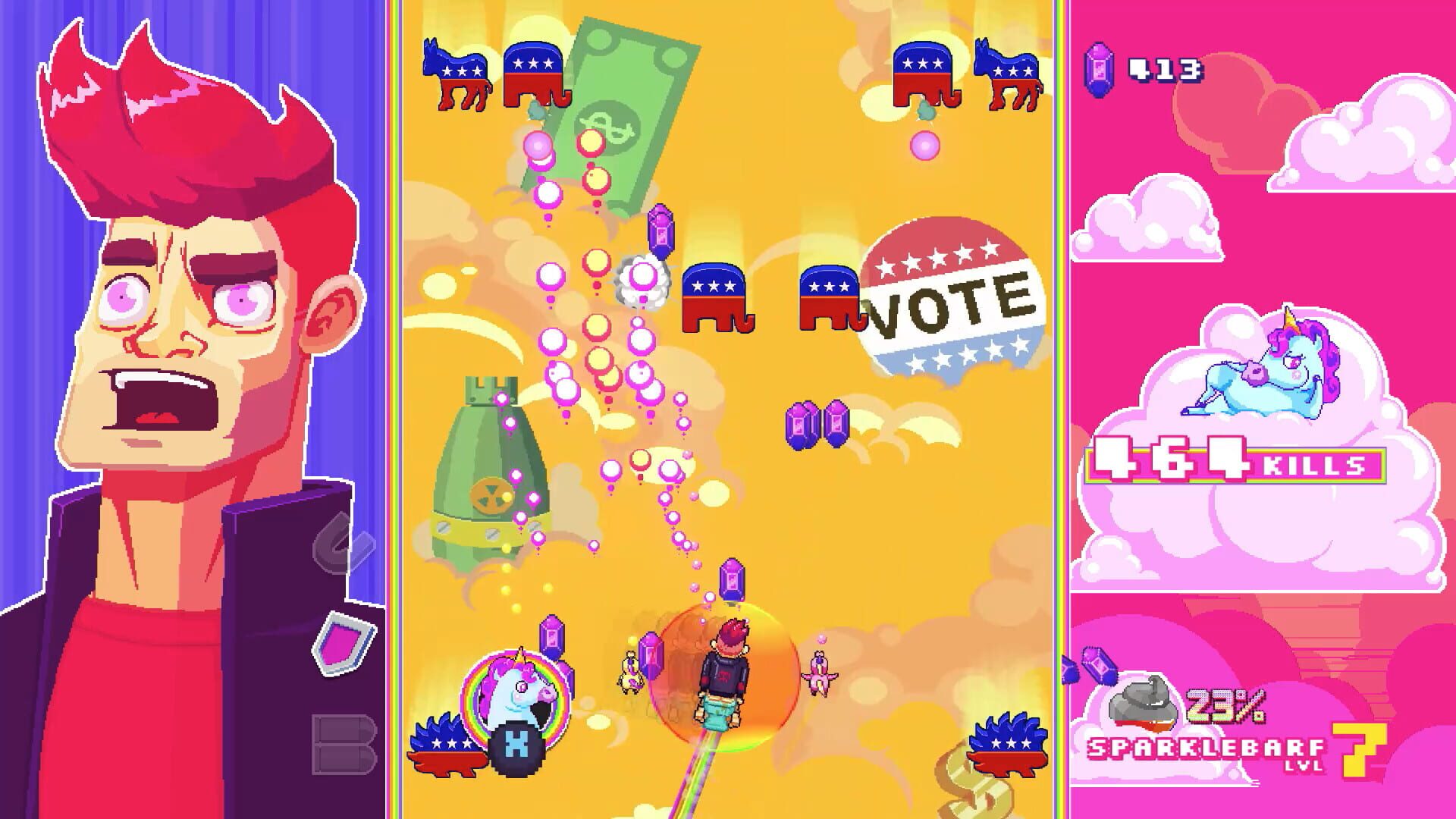 Screenshot for Rainbows, Toilets & Unicorns: Political Drama
