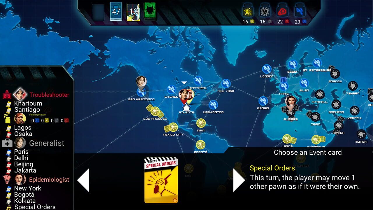 Screenshot for Pandemic: The Board Game - On the Brink: Roles & Events