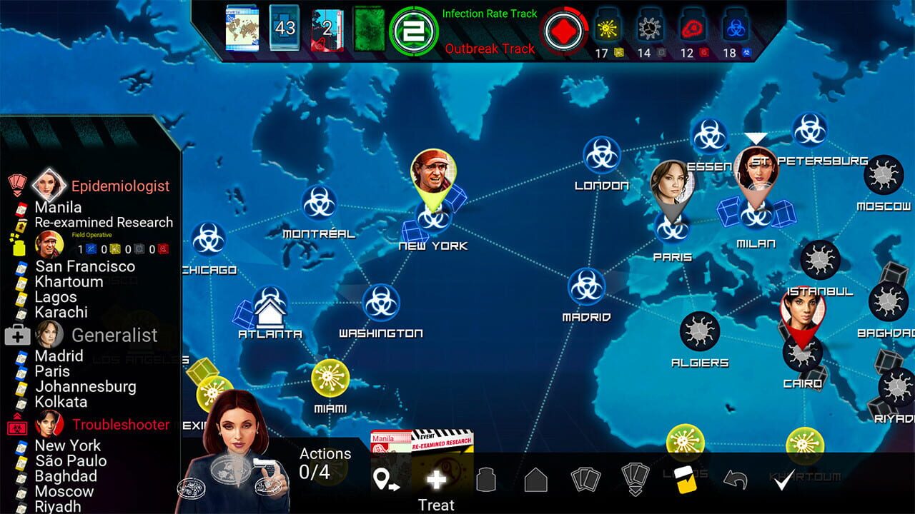 Screenshot for Pandemic: The Board Game - On the Brink: Roles & Events