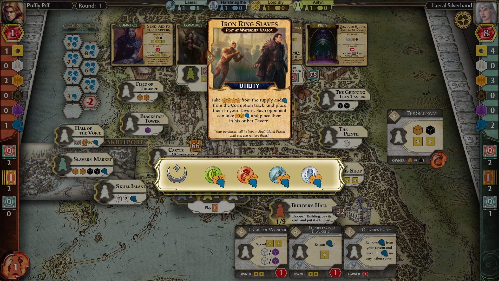 Screenshot for D&D Lords of Waterdeep: Skullport expansion