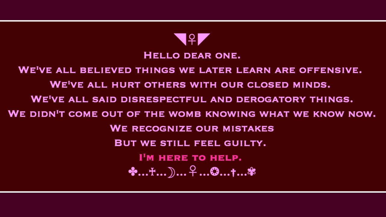 Screenshot for Feminist Confessional