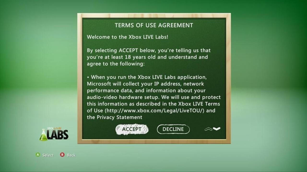 Screenshot for Xbox Live Labs