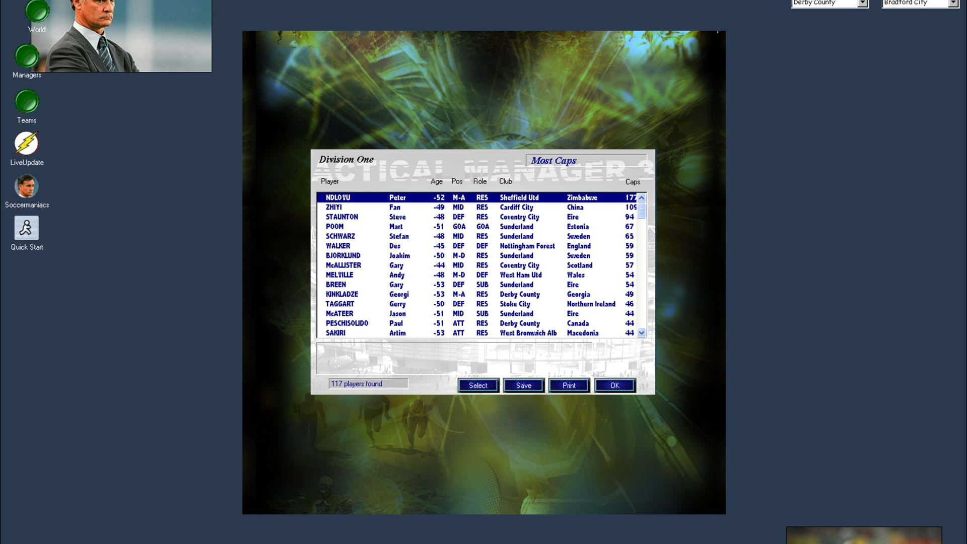 Screenshot for Tactical Manager 3