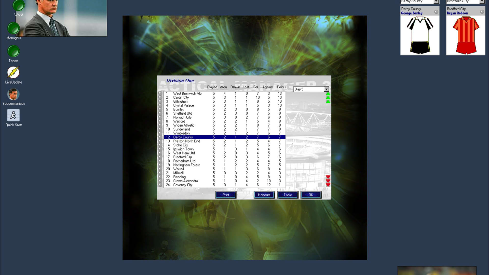 Screenshot for Tactical Manager 3