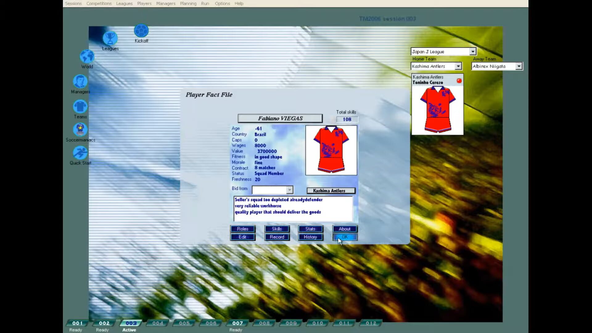 Screenshot for Tactical Manager 2006