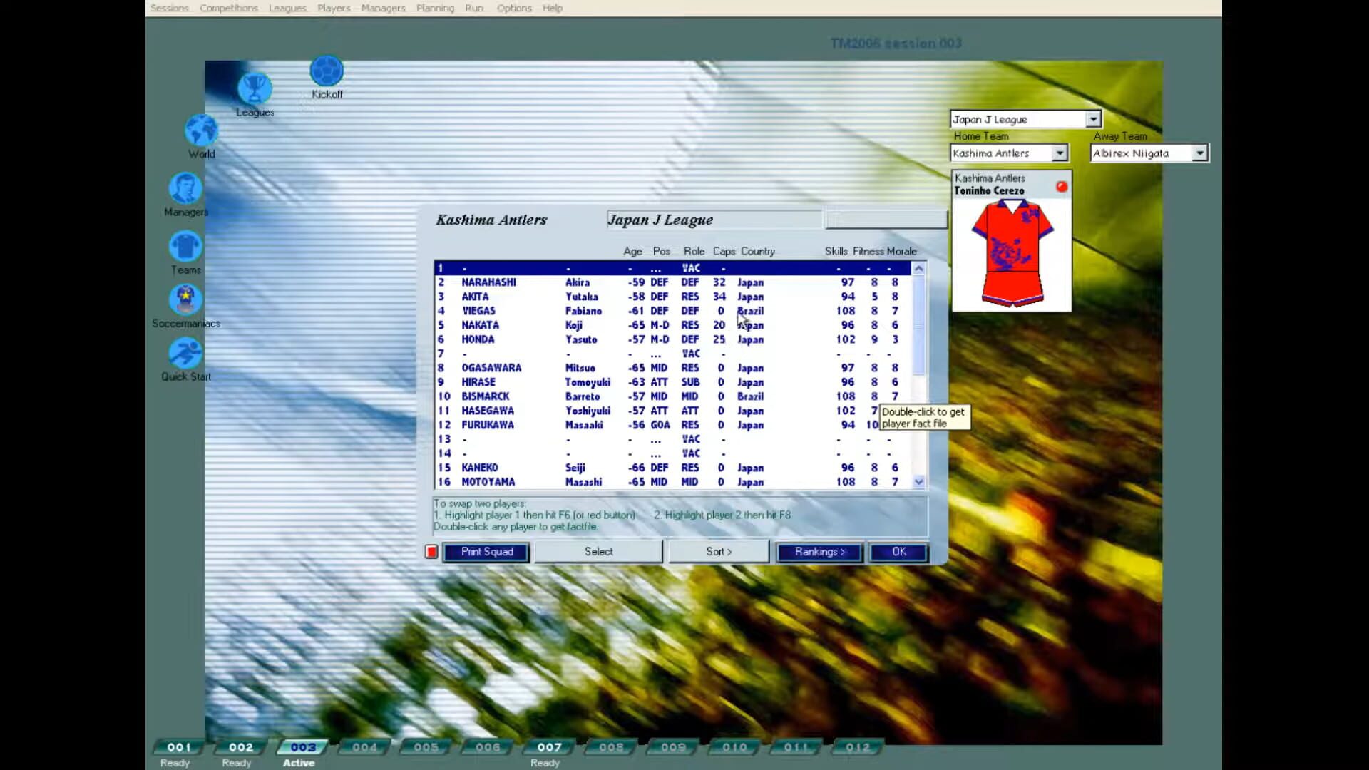 Screenshot for Tactical Manager 2006