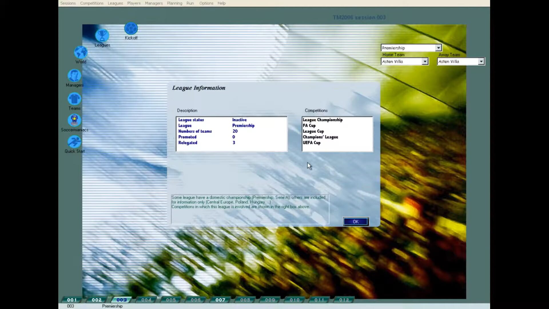 Screenshot for Tactical Manager 2006