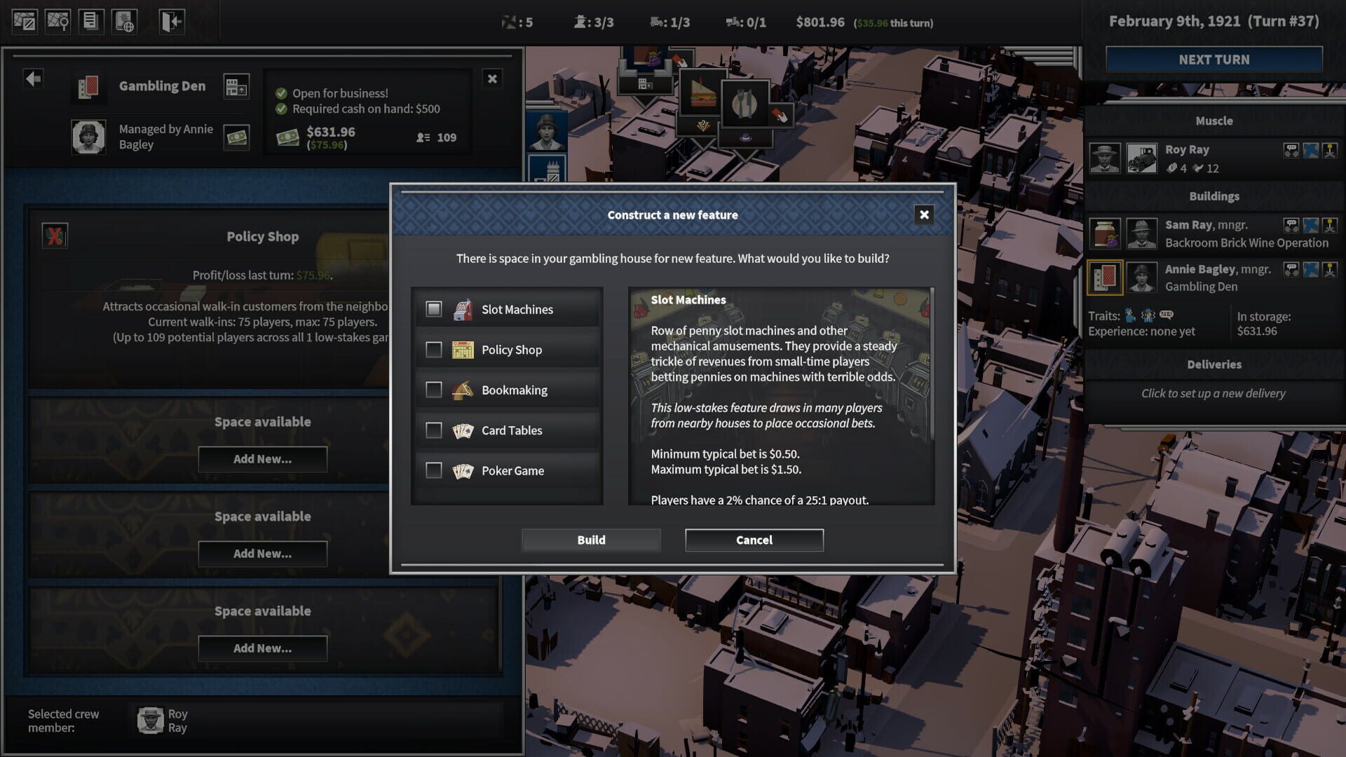 Screenshot for City of Gangsters: Atlantic City