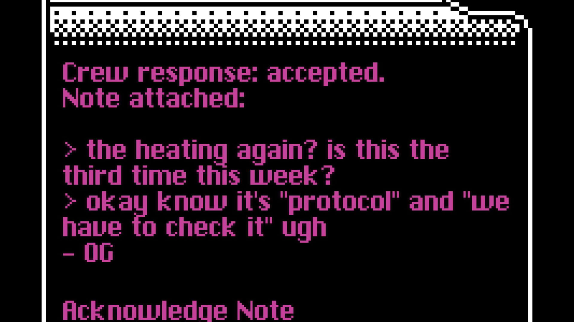 Screenshot for Welcome to the Adamant Maintenance Monitoring Terminal