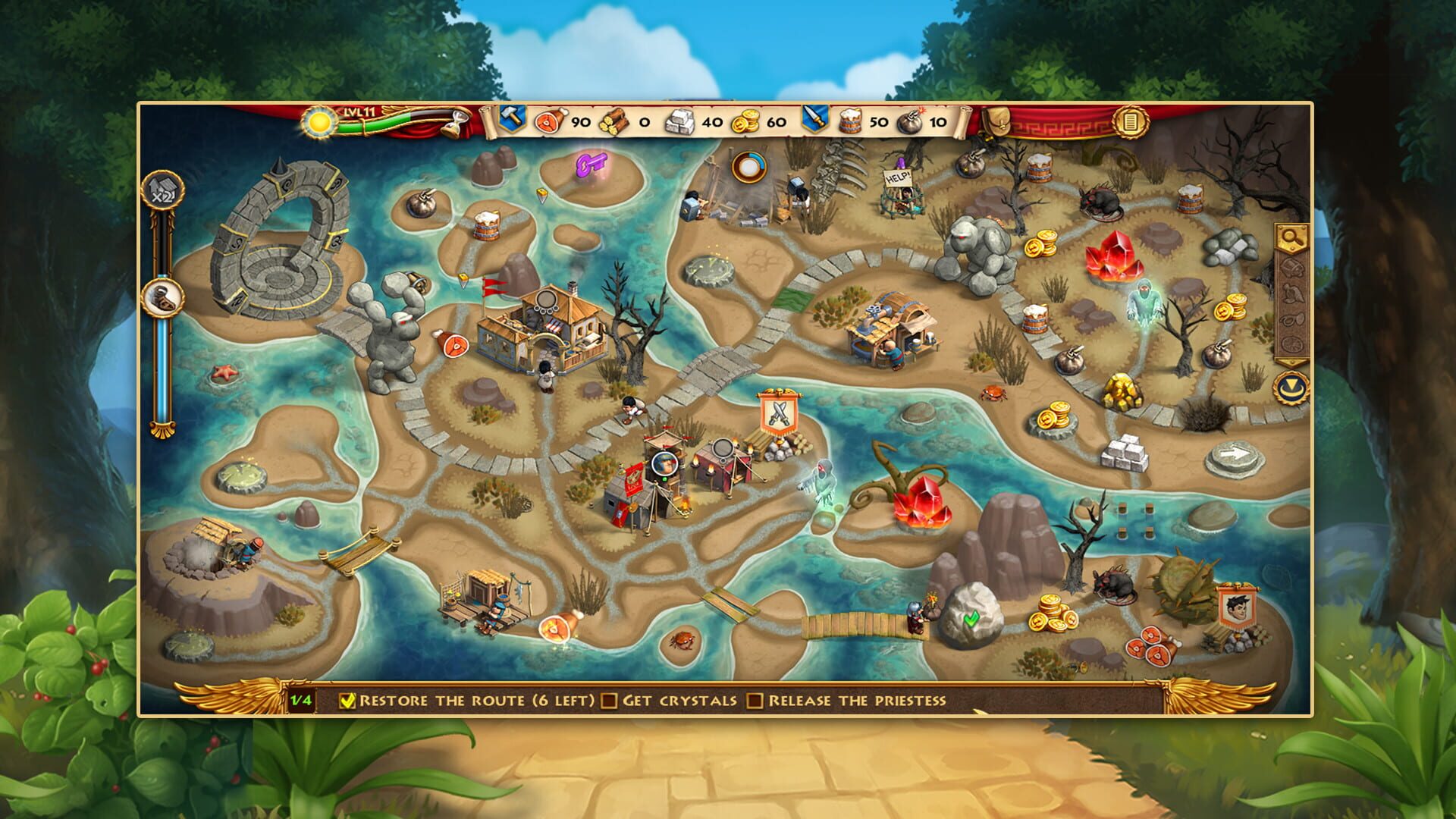 Screenshot for Roads of Rome: Portals - Collector's Edition
