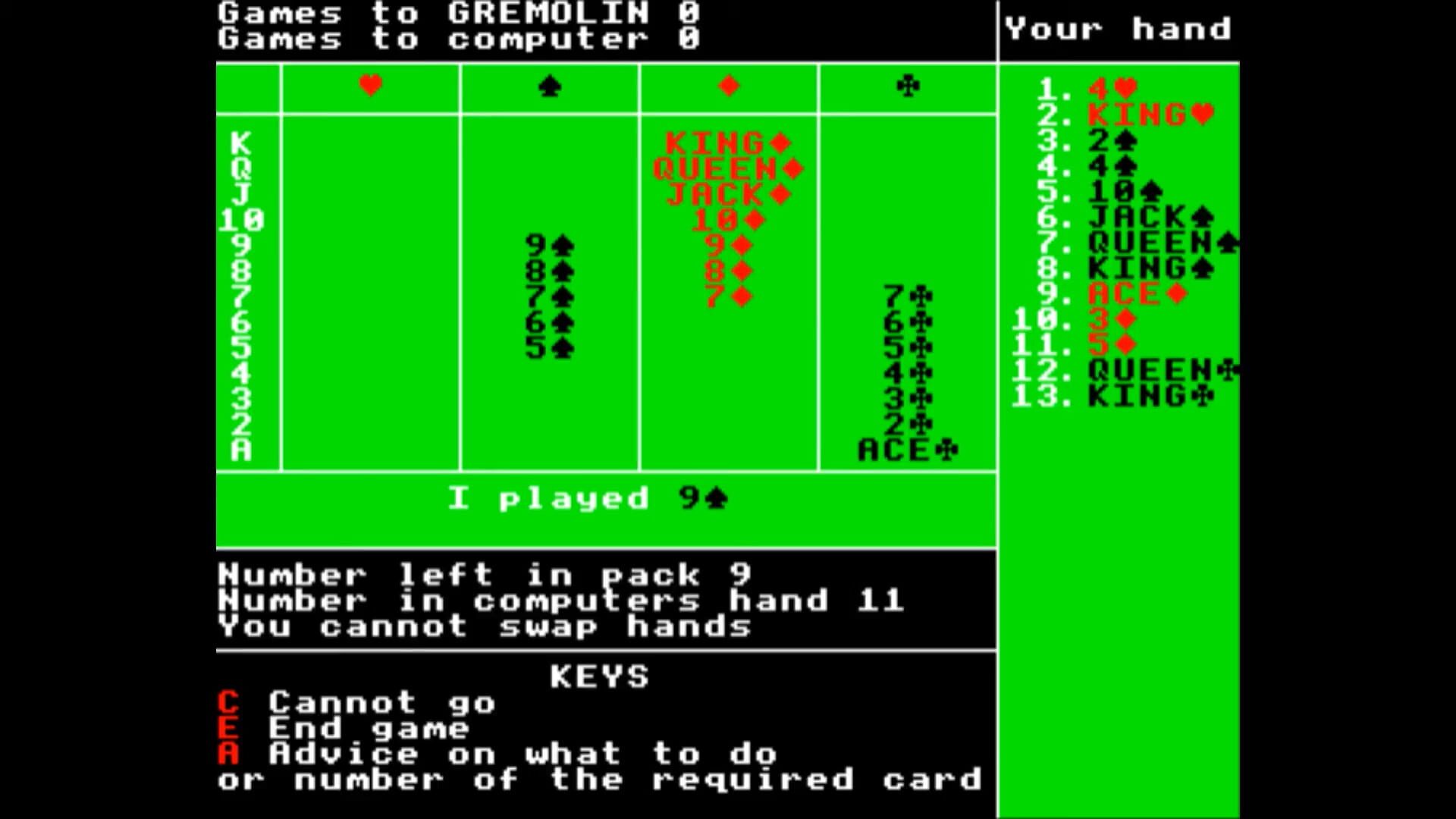 Screenshot for 9 Classic Card & Board Games: No. 2
