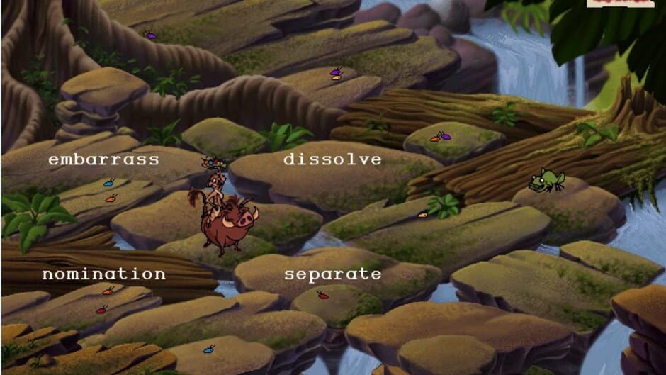 Screenshot for Disney's Adventures in Typing with Timon & Pumbaa