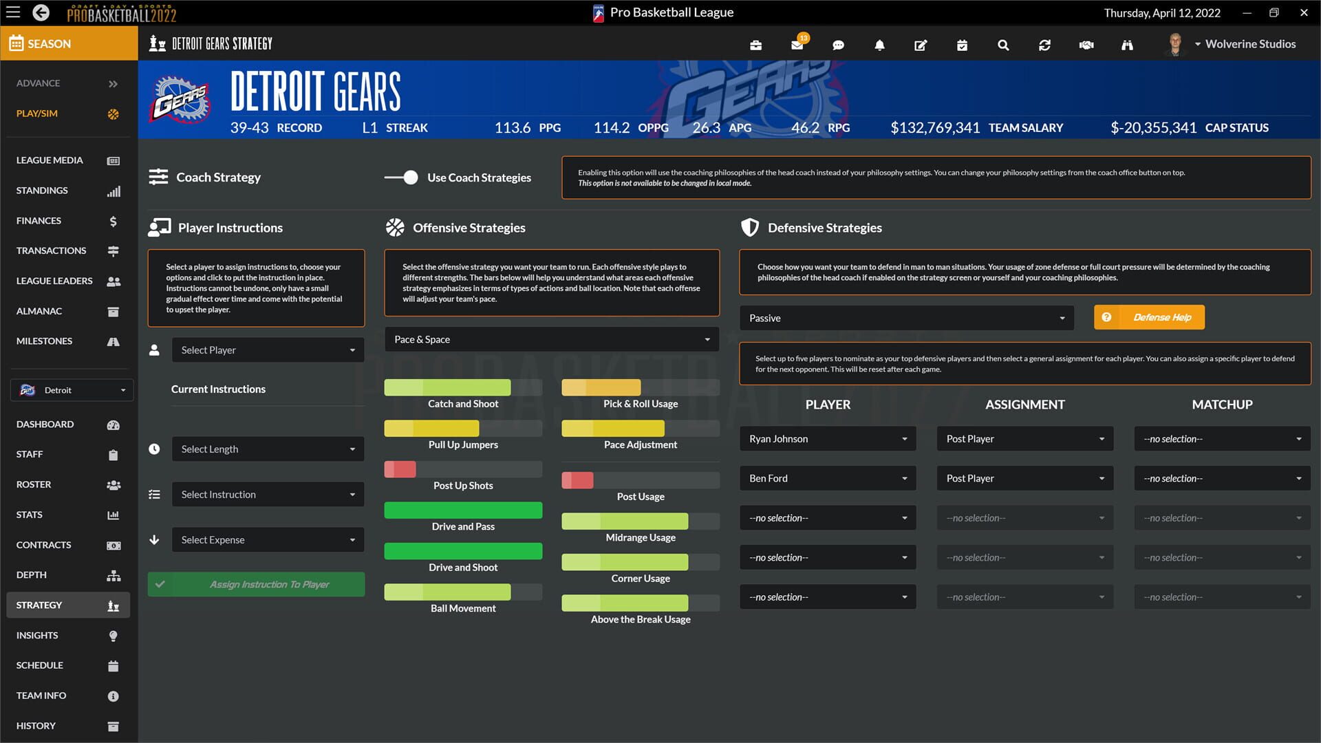 Screenshot for Draft Day Sports: Pro Basketball 2022