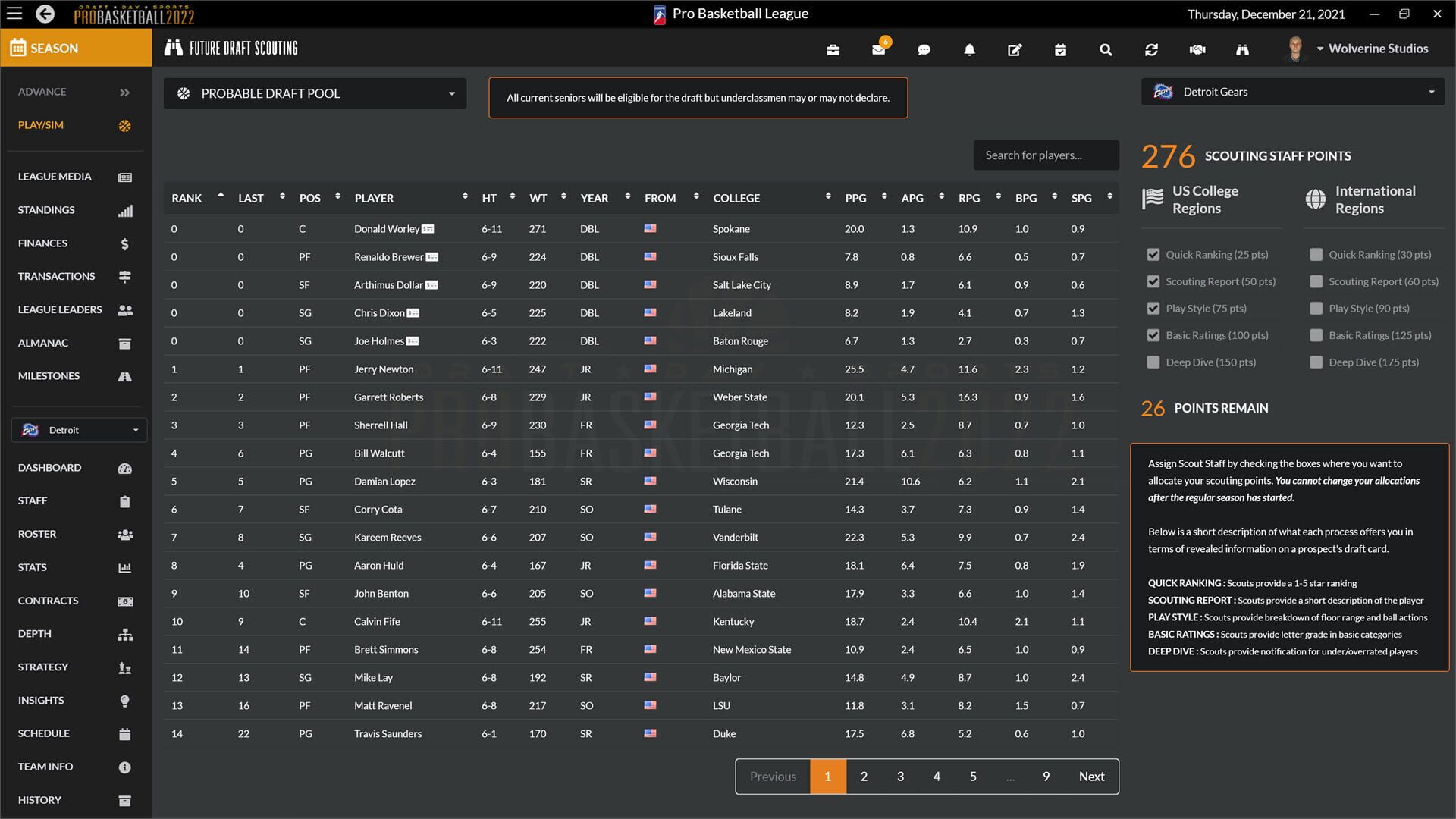 Screenshot for Draft Day Sports: Pro Basketball 2022