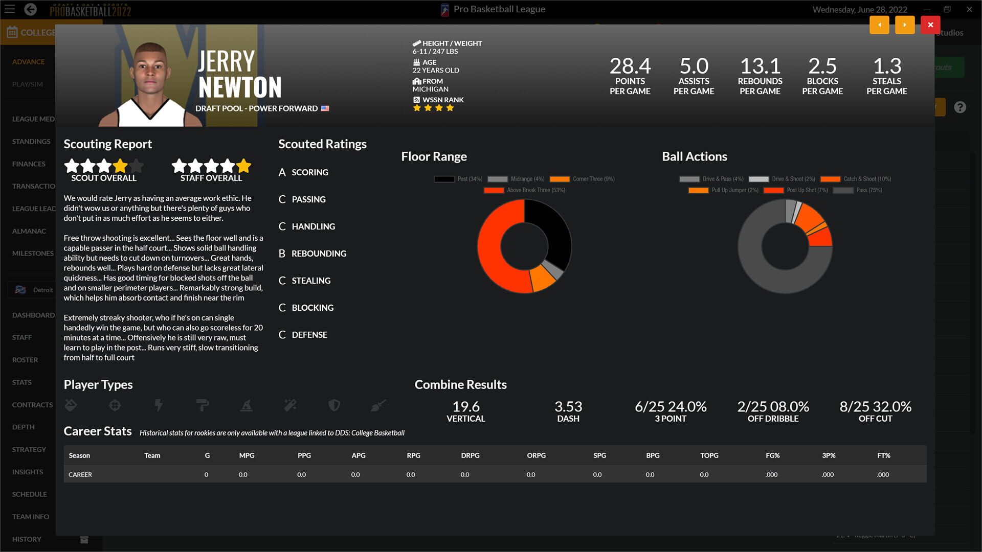 Screenshot for Draft Day Sports: Pro Basketball 2022