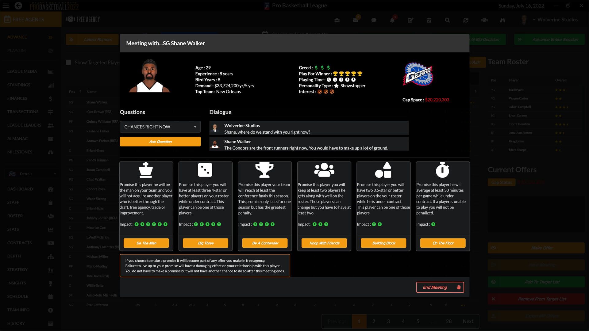 Screenshot for Draft Day Sports: Pro Basketball 2022