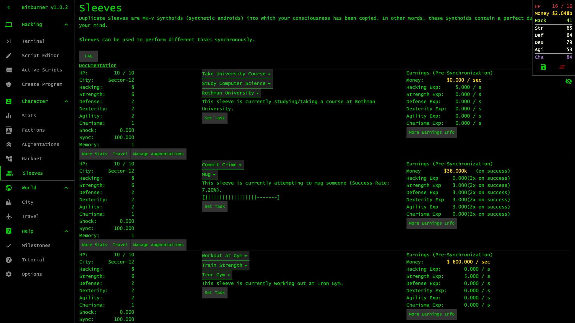 Screenshot for Bitburner