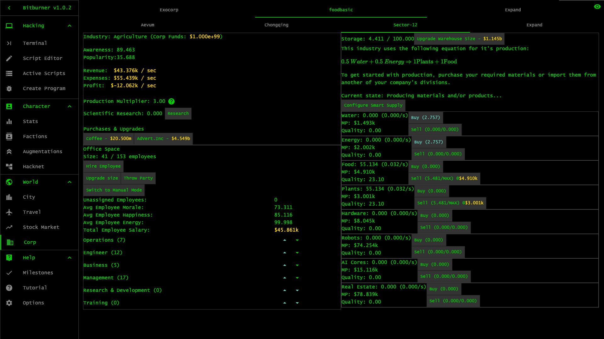 Screenshot for Bitburner