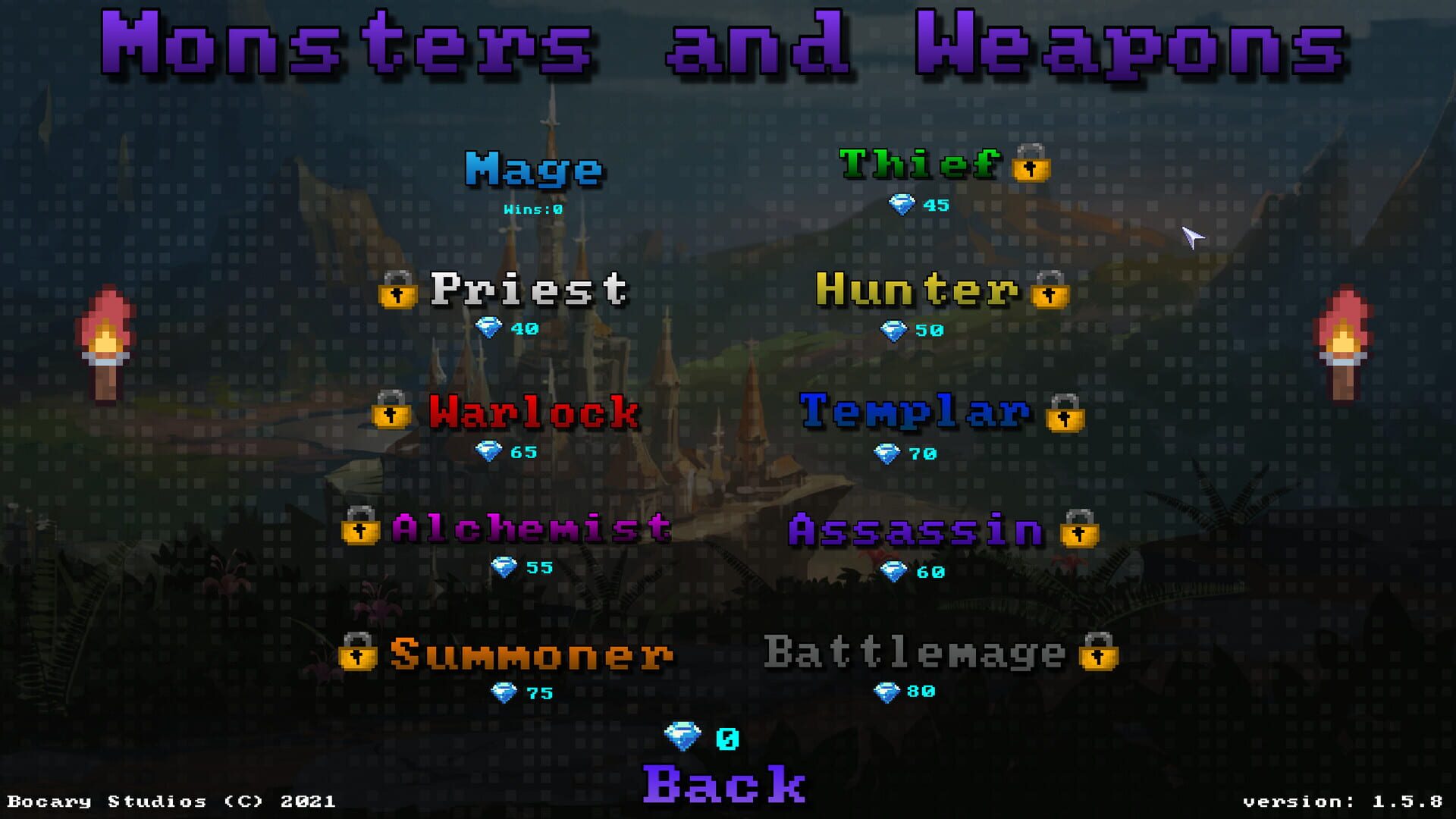 Screenshot for Monsters and Weapons