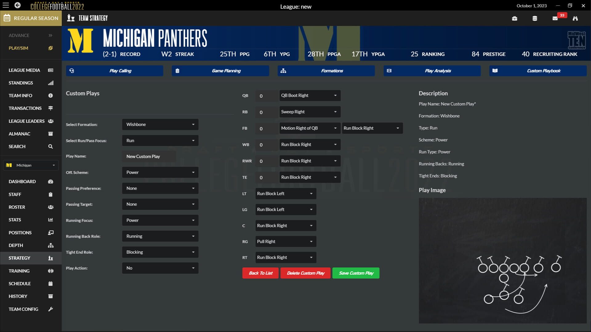 Screenshot for Draft Day Sports: College Football 2022