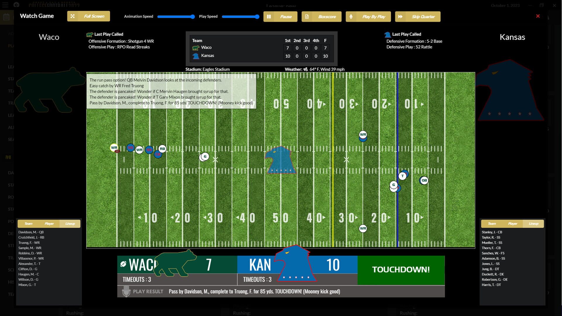 Screenshot for Draft Day Sports: College Football 2022