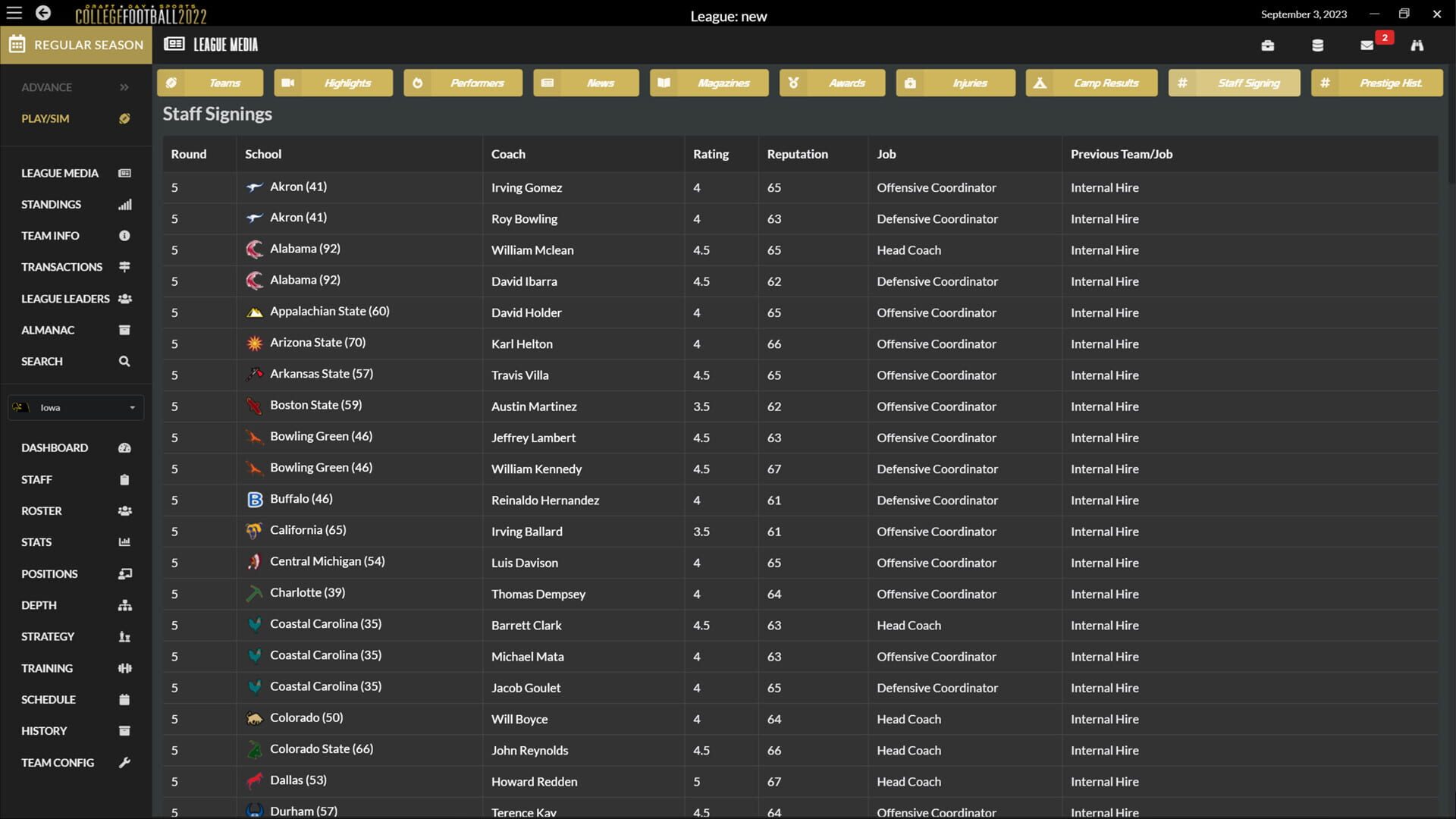 Screenshot for Draft Day Sports: College Football 2022