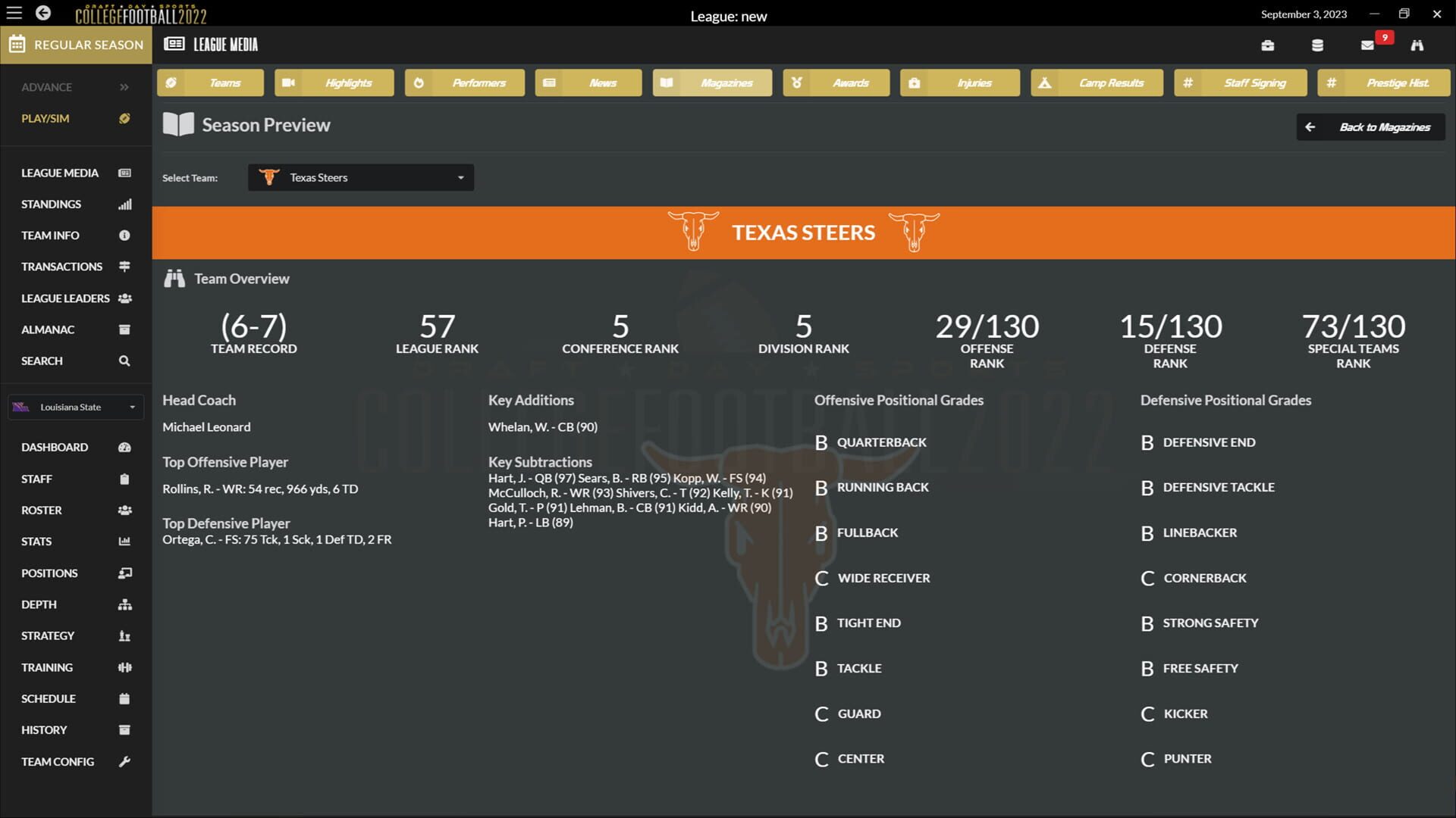 Screenshot for Draft Day Sports: College Football 2022