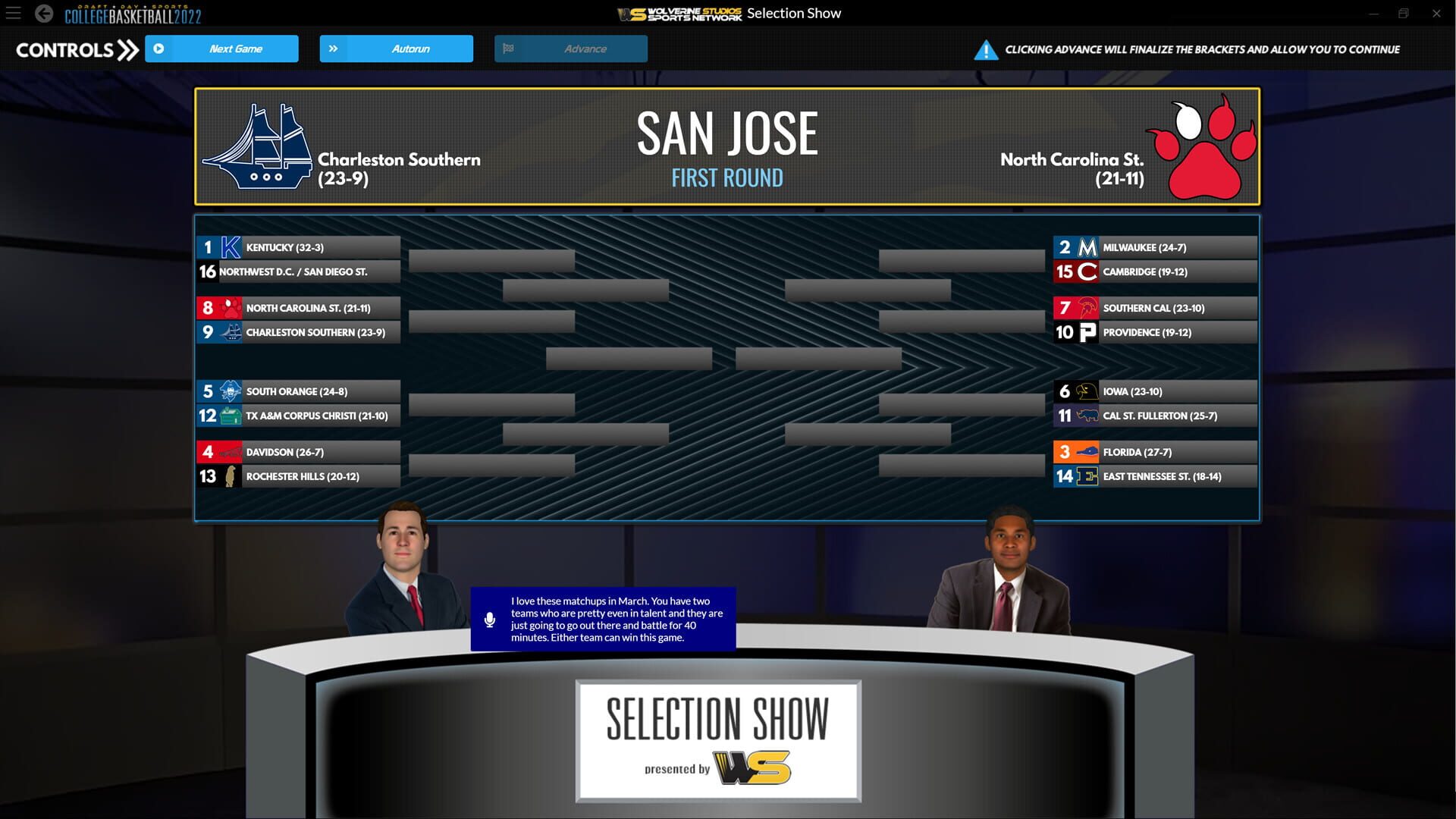 Screenshot for Draft Day Sports: College Basketball 2022
