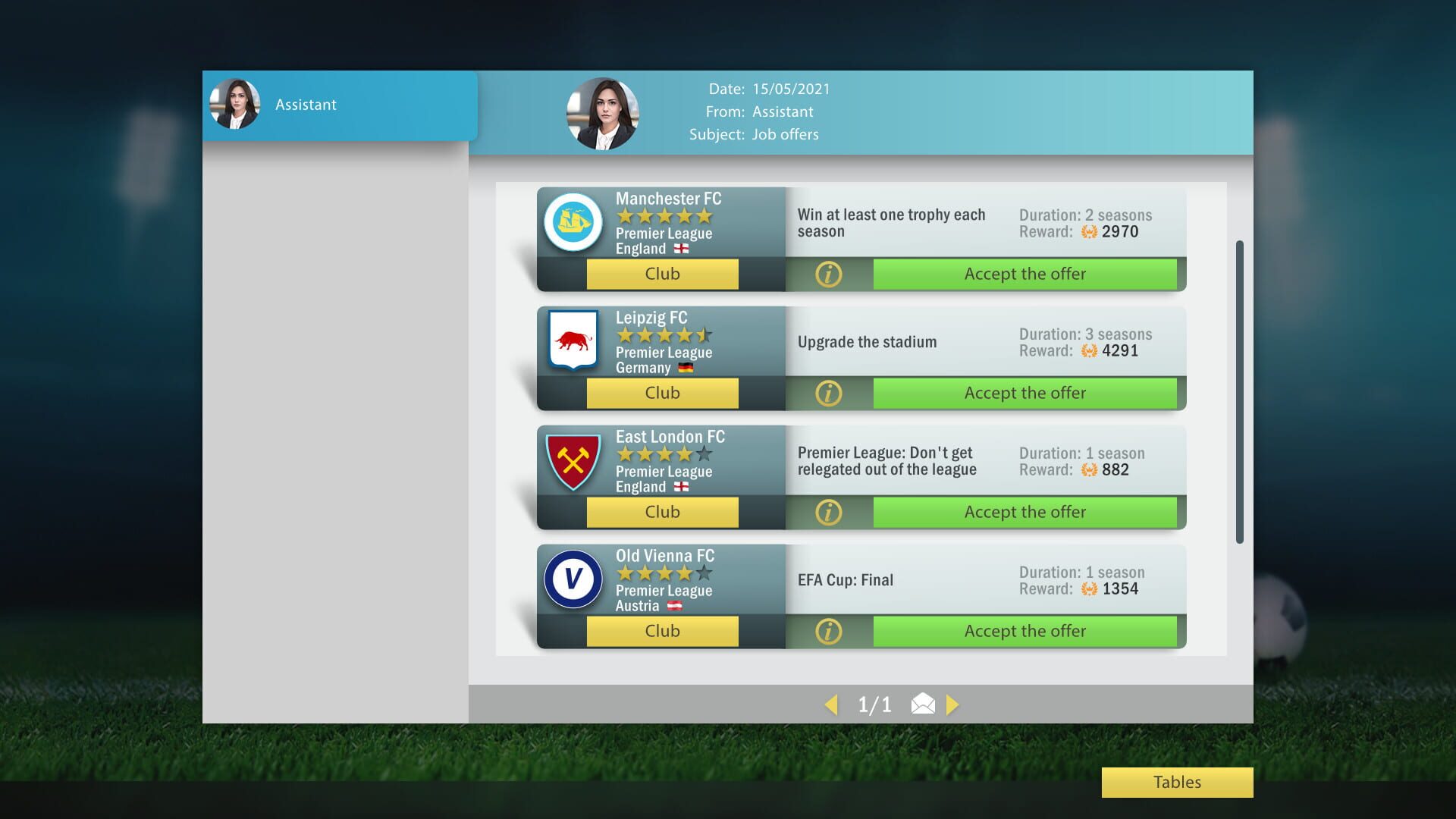 Screenshot for Football, Tactics & Glory: Manager's Journey