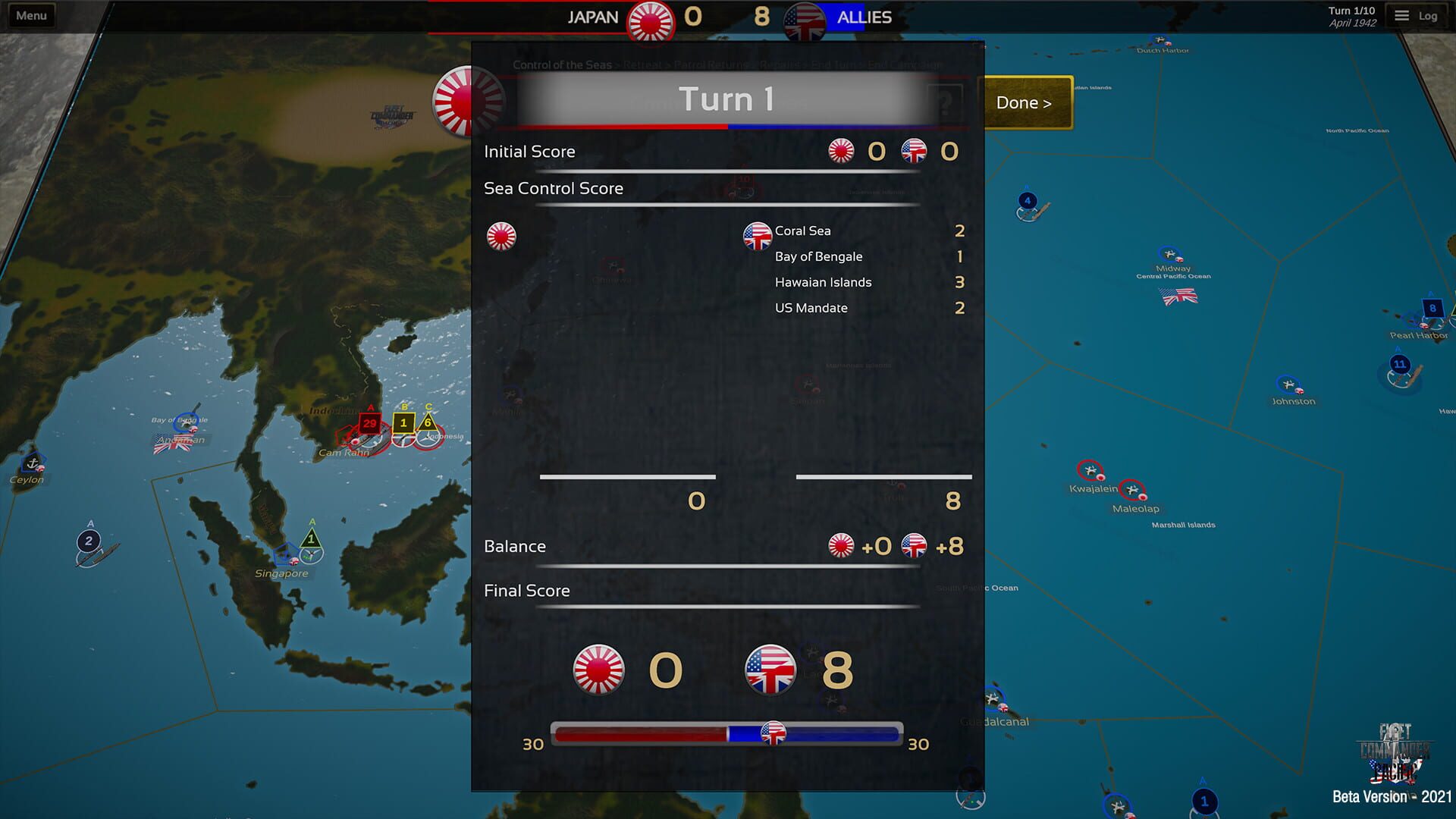 Screenshot for Fleet Commander: Pacific