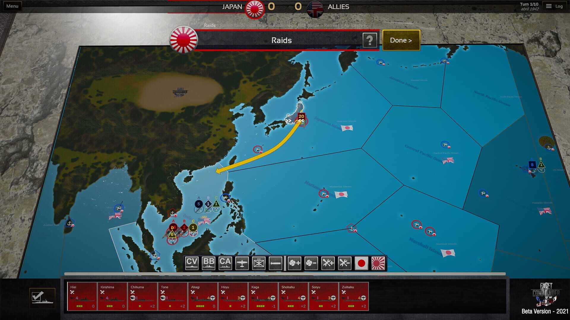 Screenshot for Fleet Commander: Pacific