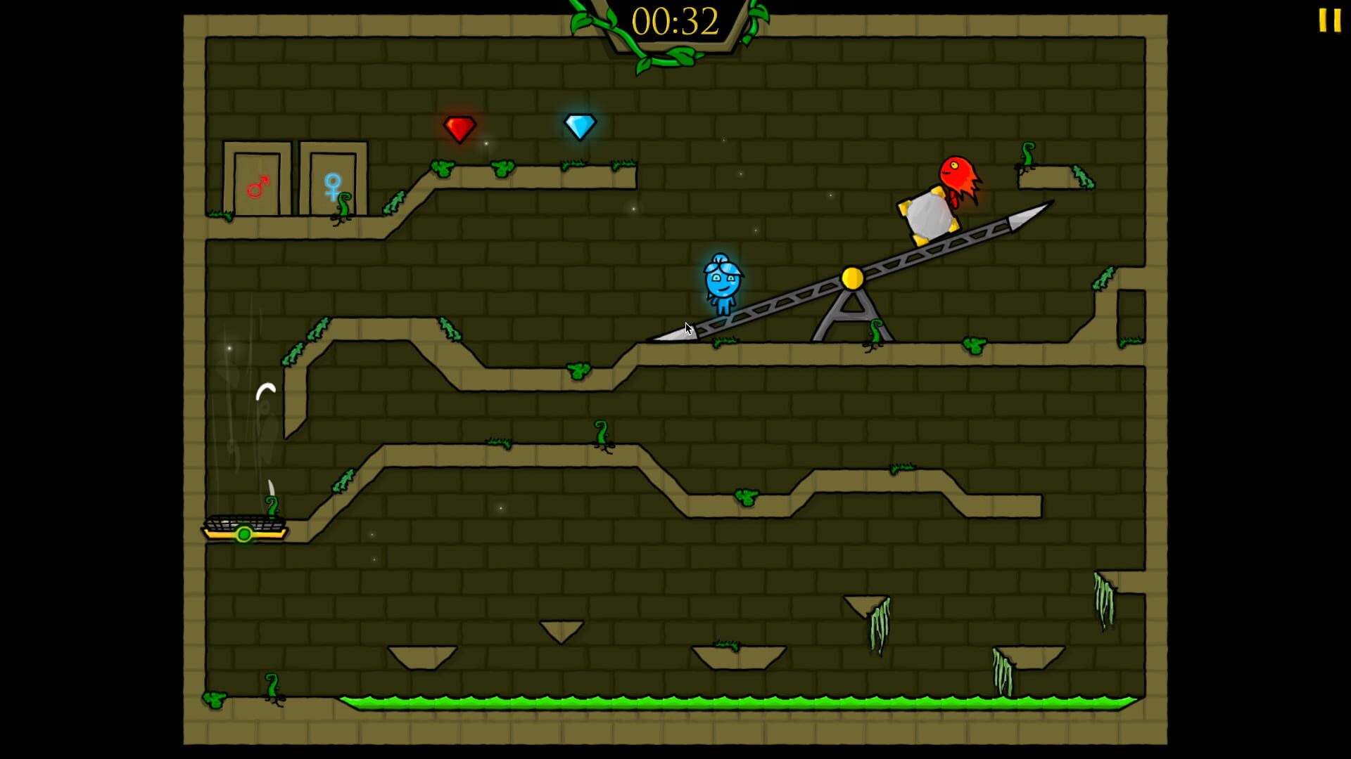Screenshot for Fireboy & Watergirl in the Forest Temple