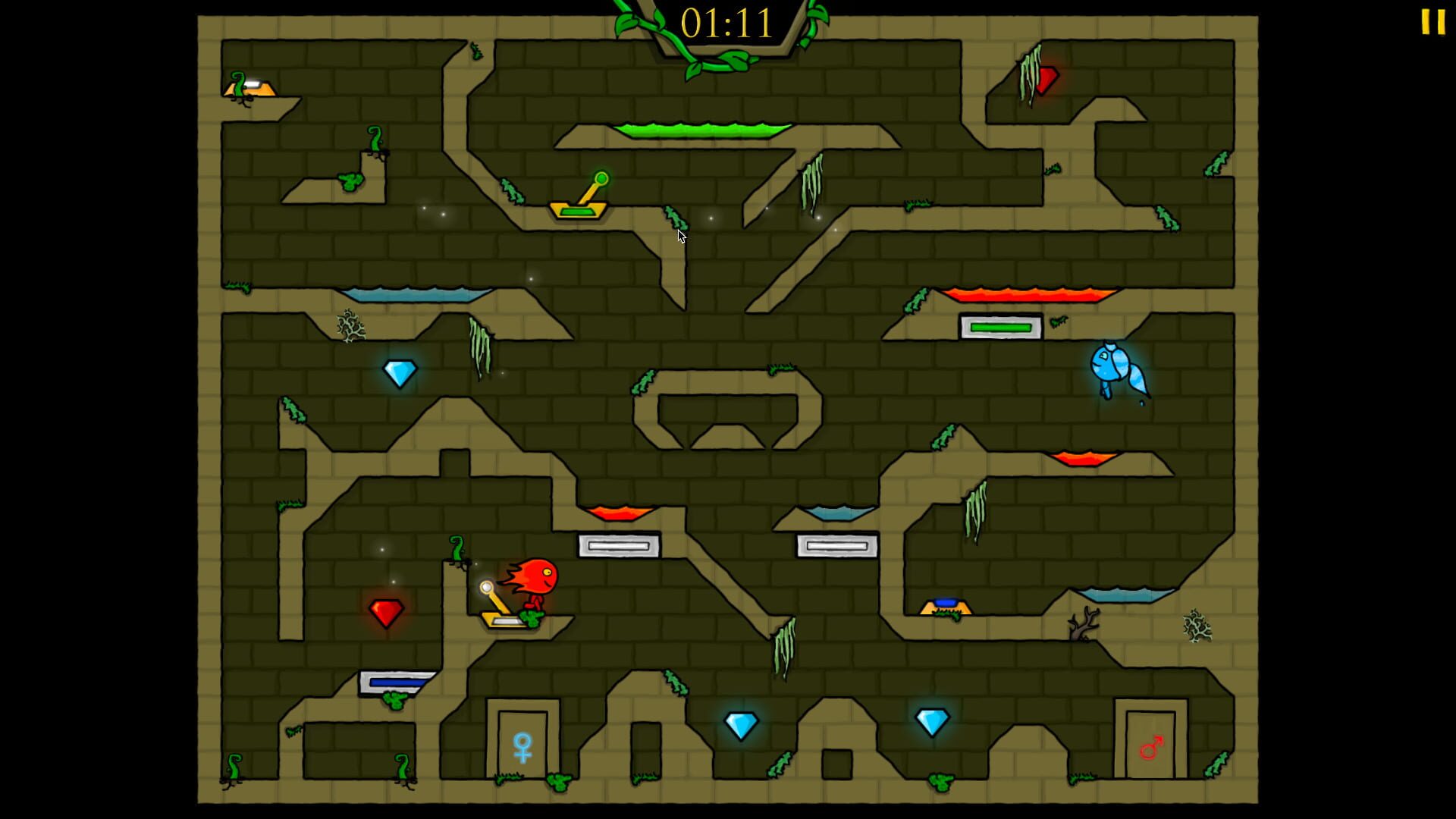 Screenshot for Fireboy & Watergirl in the Forest Temple