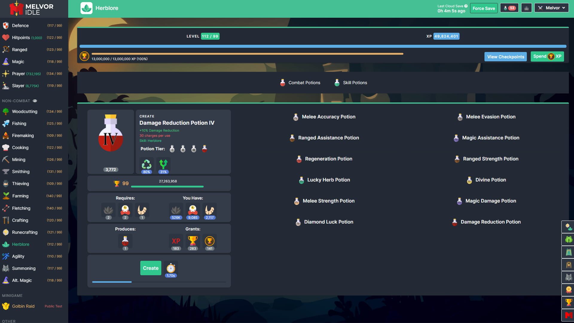 Screenshot for Melvor Idle