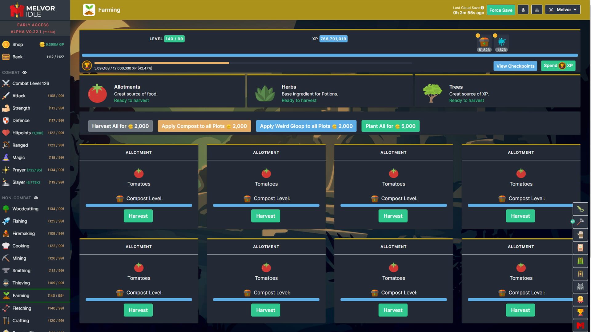 Screenshot for Melvor Idle