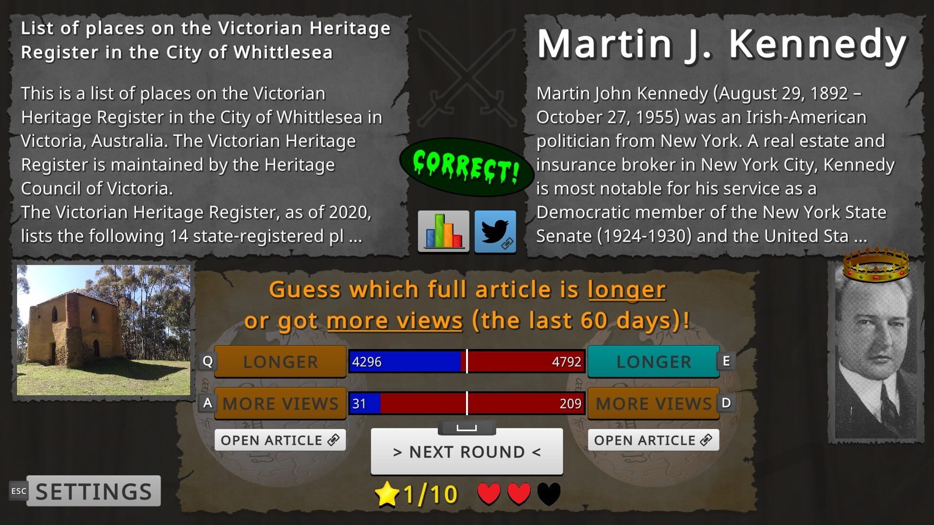 Screenshot for WikiArena