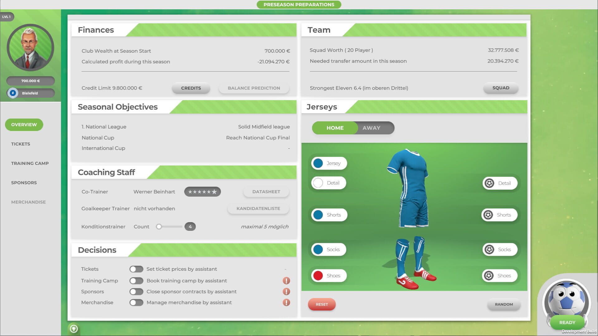 Screenshot for Goal!: The Club Manager