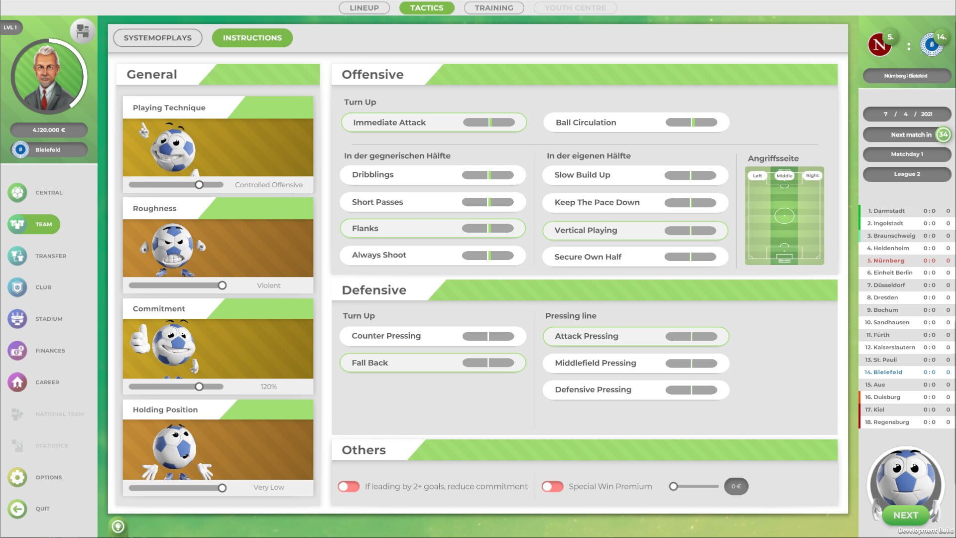 Screenshot for Goal!: The Club Manager
