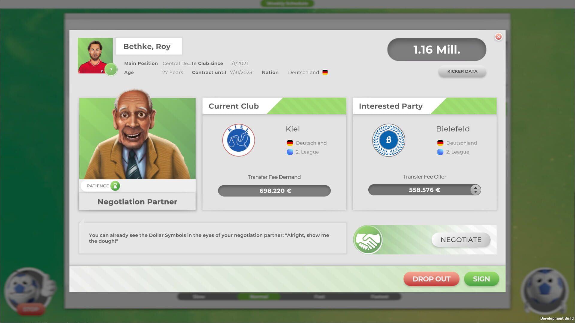 Screenshot for Goal!: The Club Manager