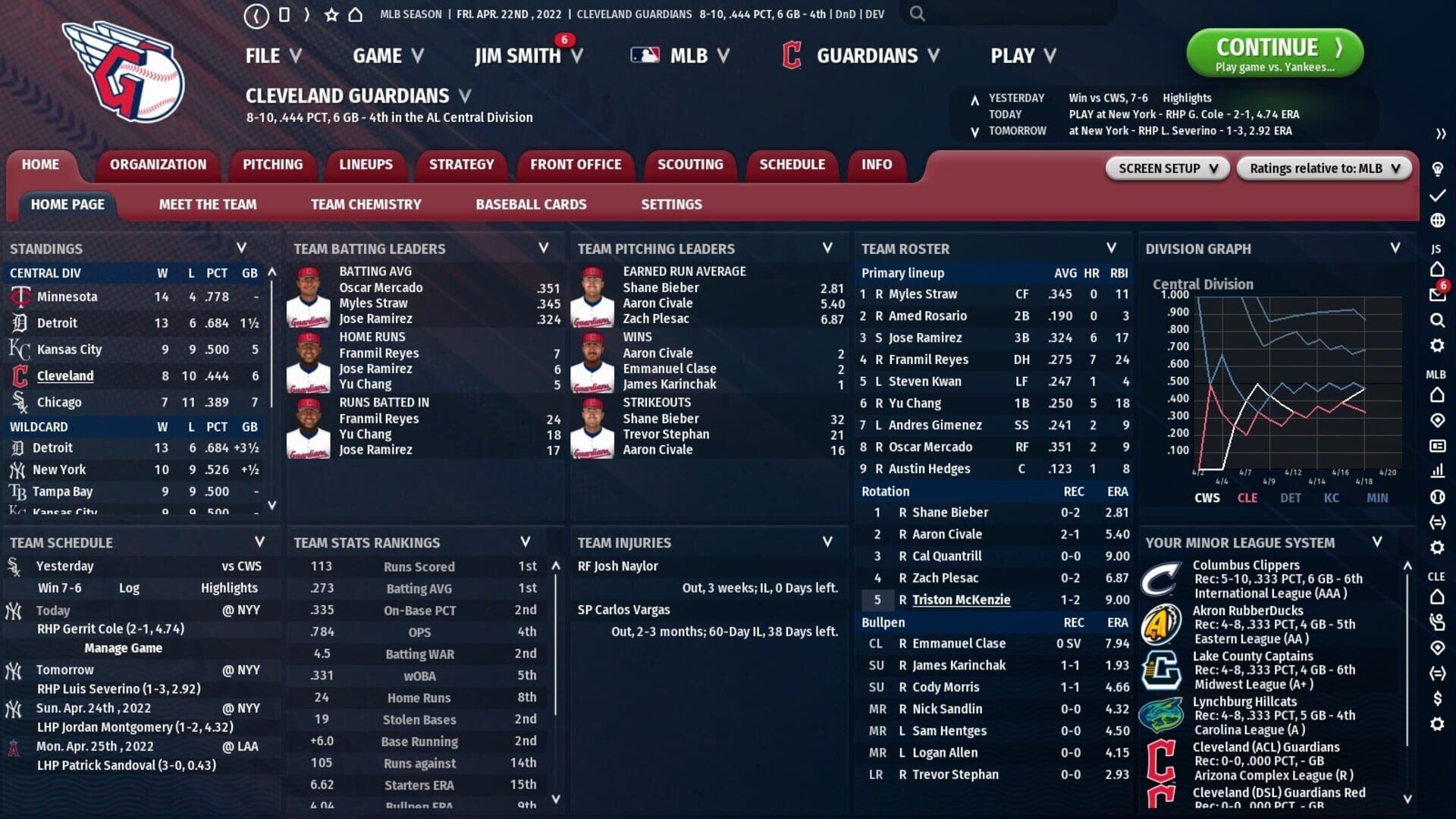 Screenshot for Out of the Park Baseball 23