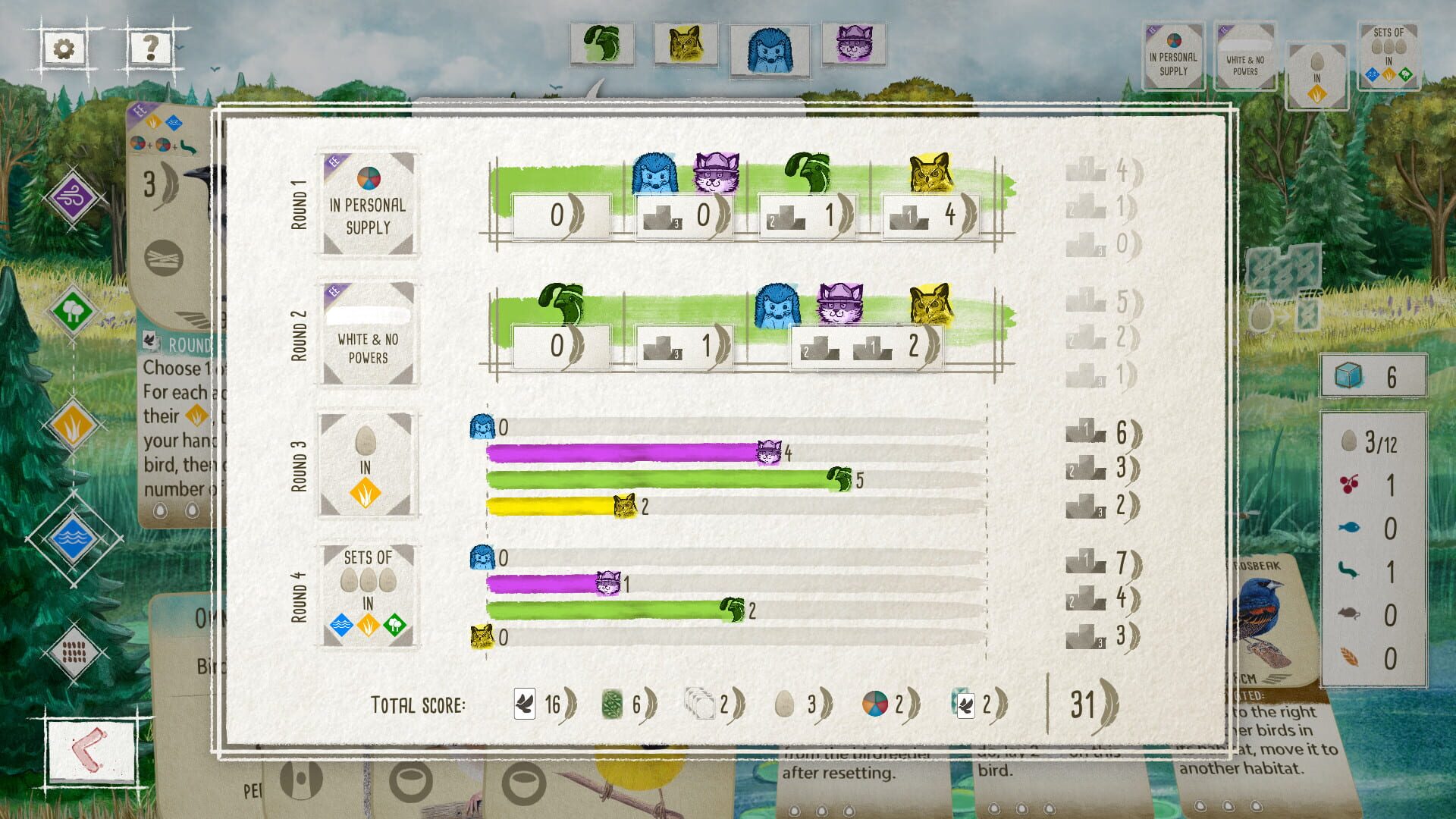 Screenshot for Wingspan: European Expansion