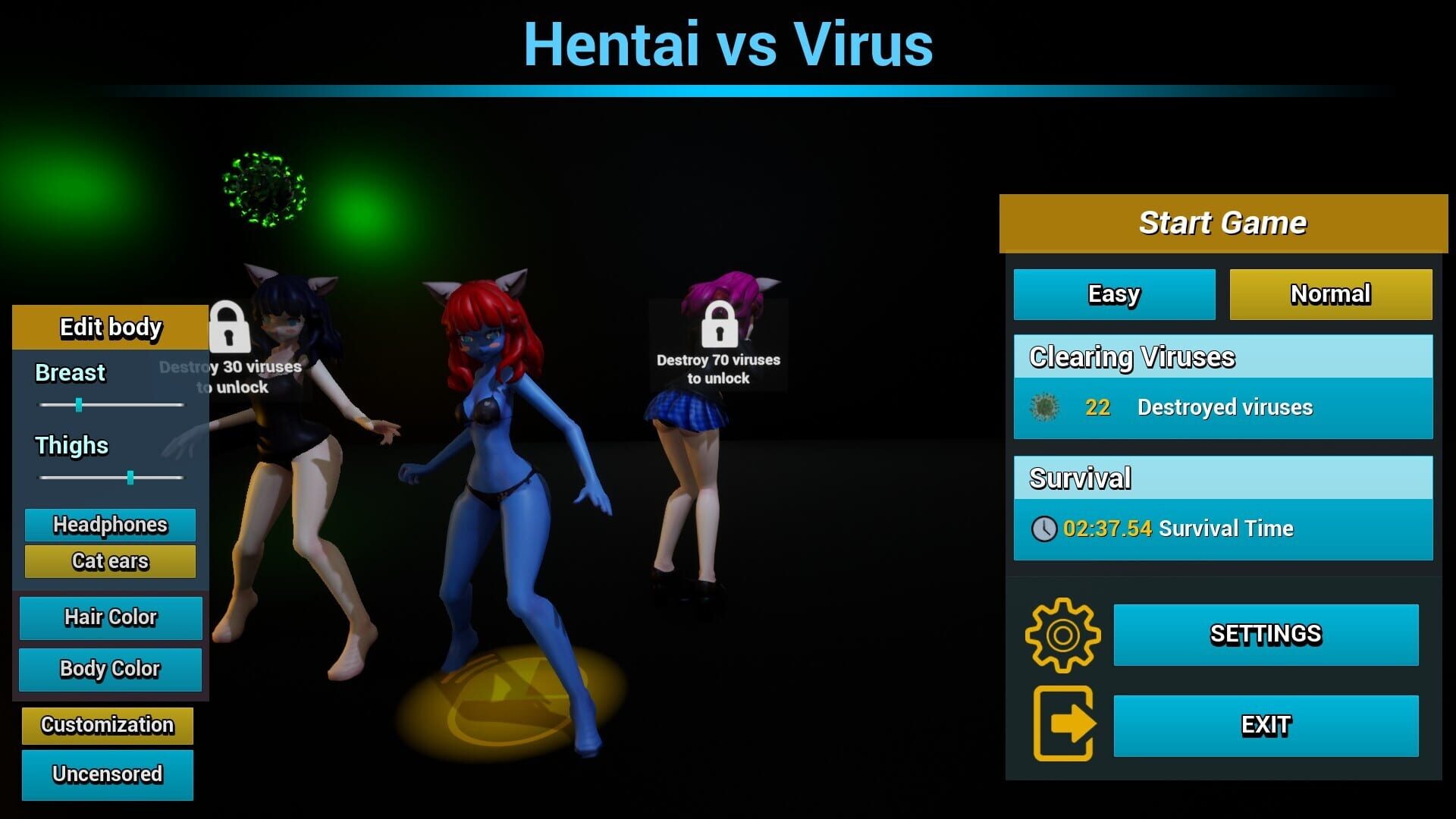 Screenshot for Hentai vs Virus: I Am Waifu