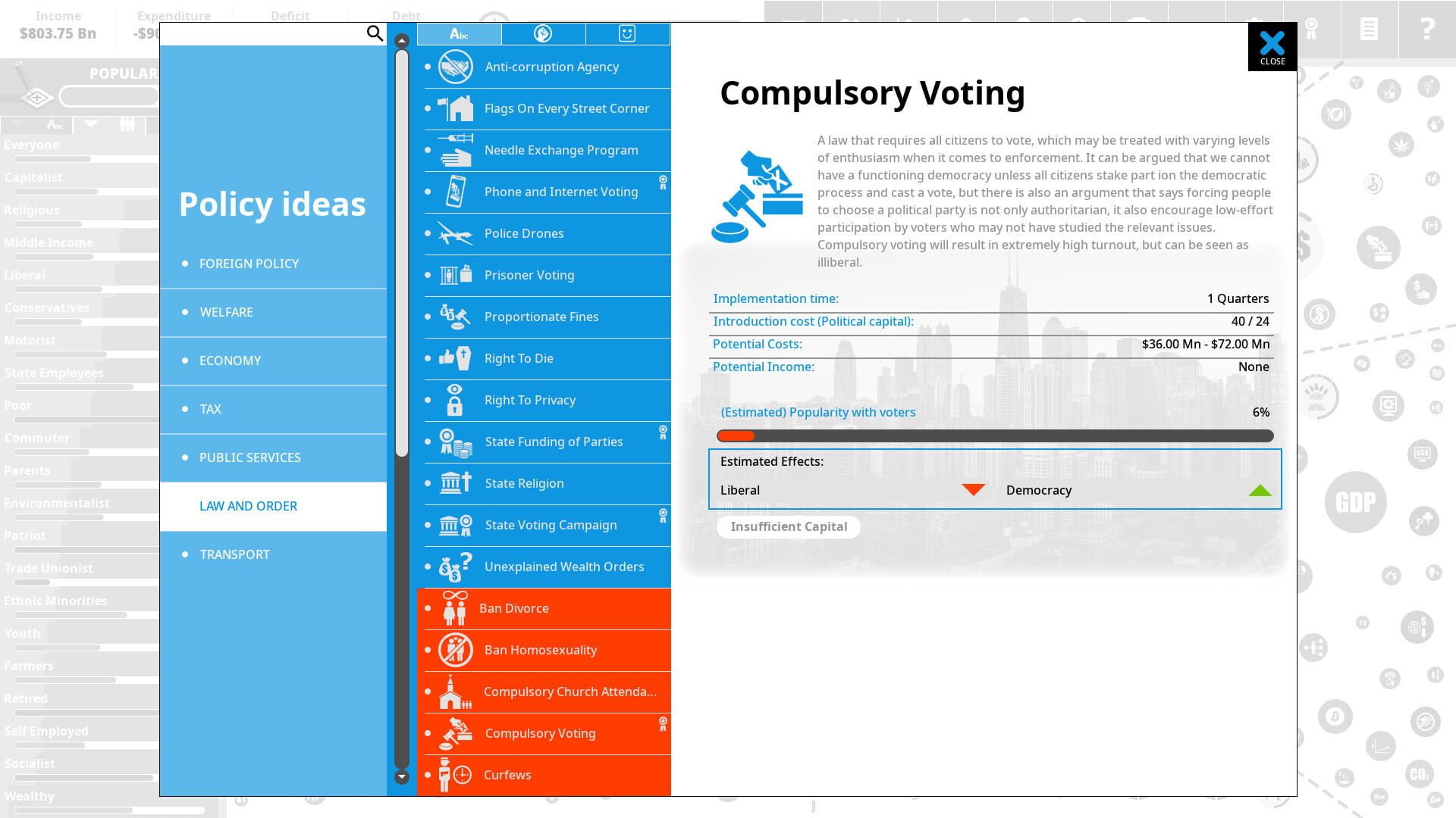 Screenshot for Democracy 4: Voting Systems