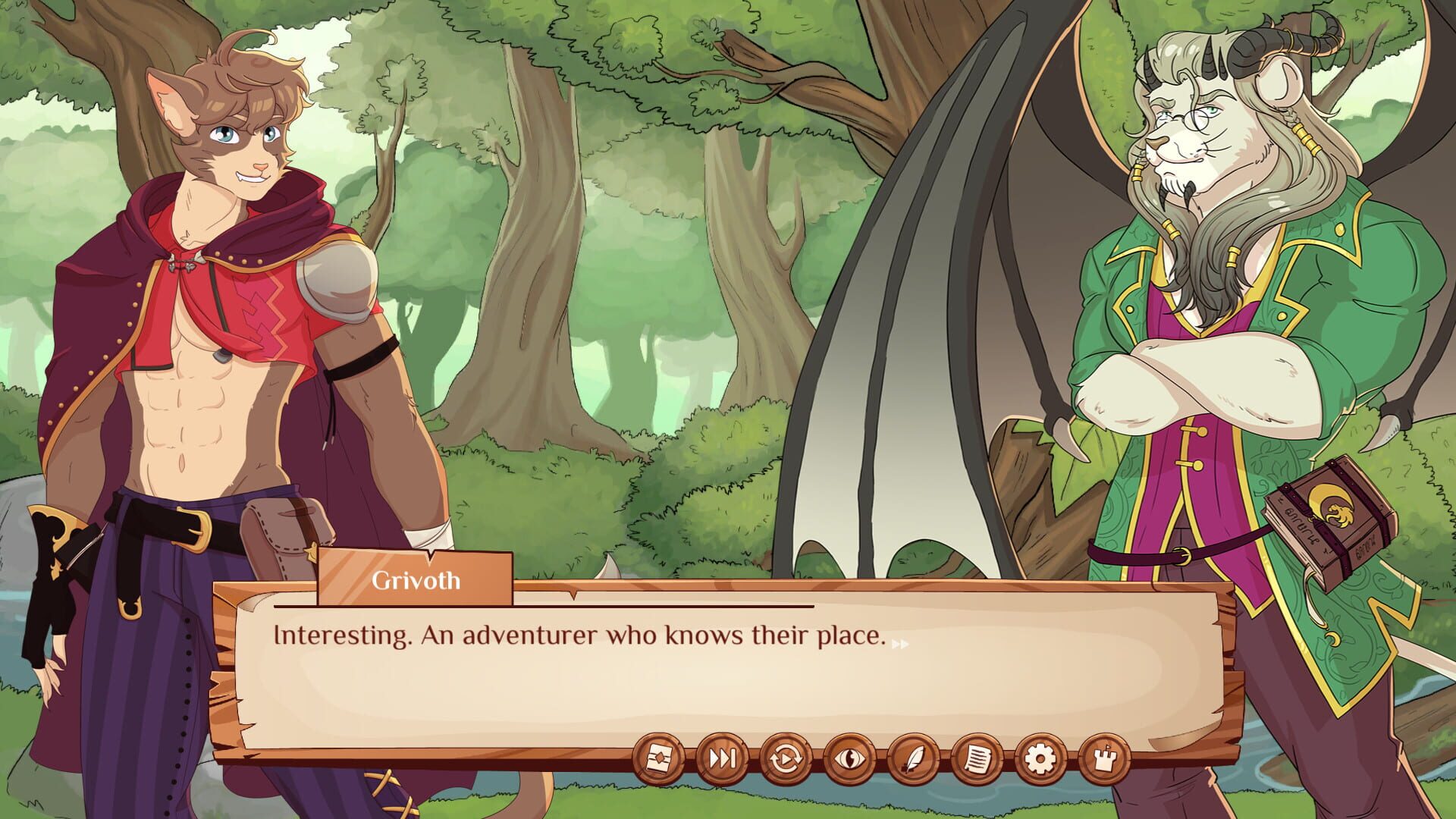 Screenshot for Burrow of the Fallen Bear: A Gay Furry Visual Novel