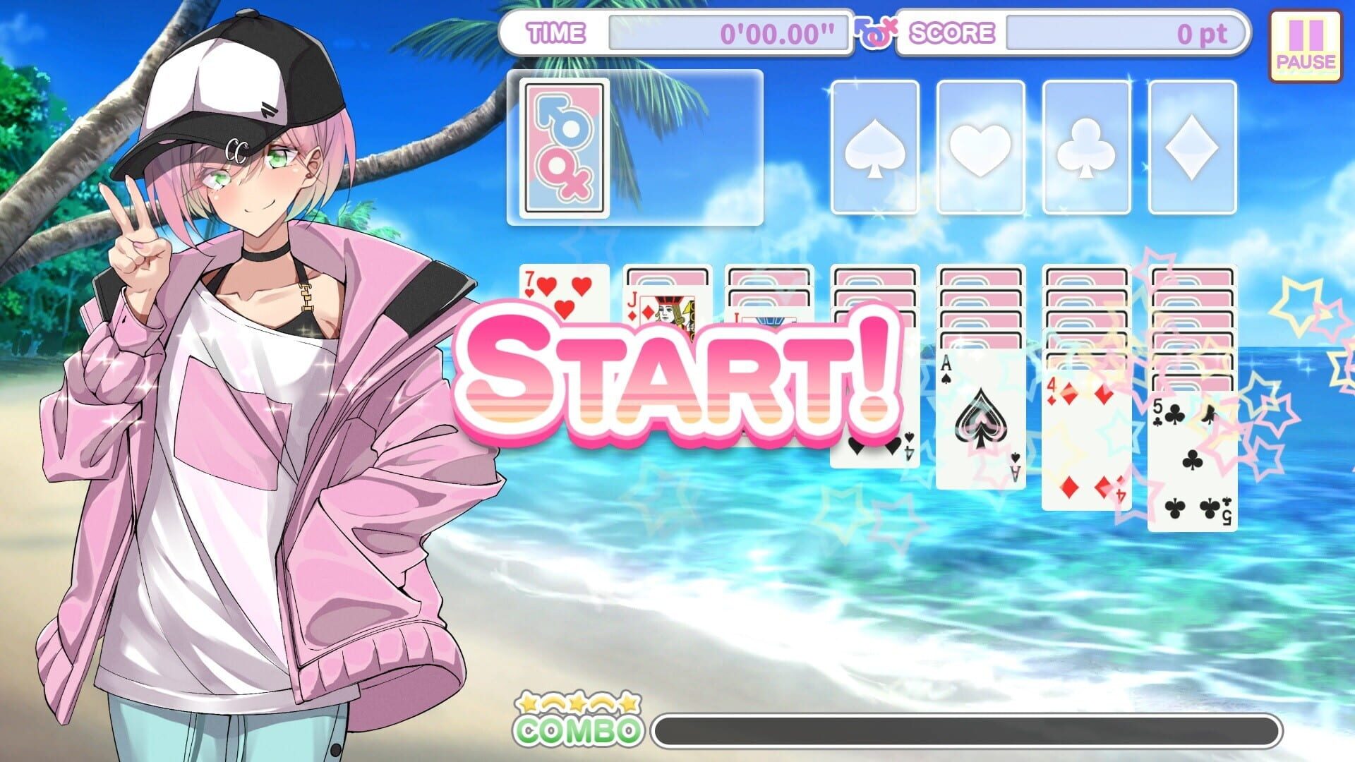Screenshot for Otoko Cross: Pretty Boys Klondike Solitaire