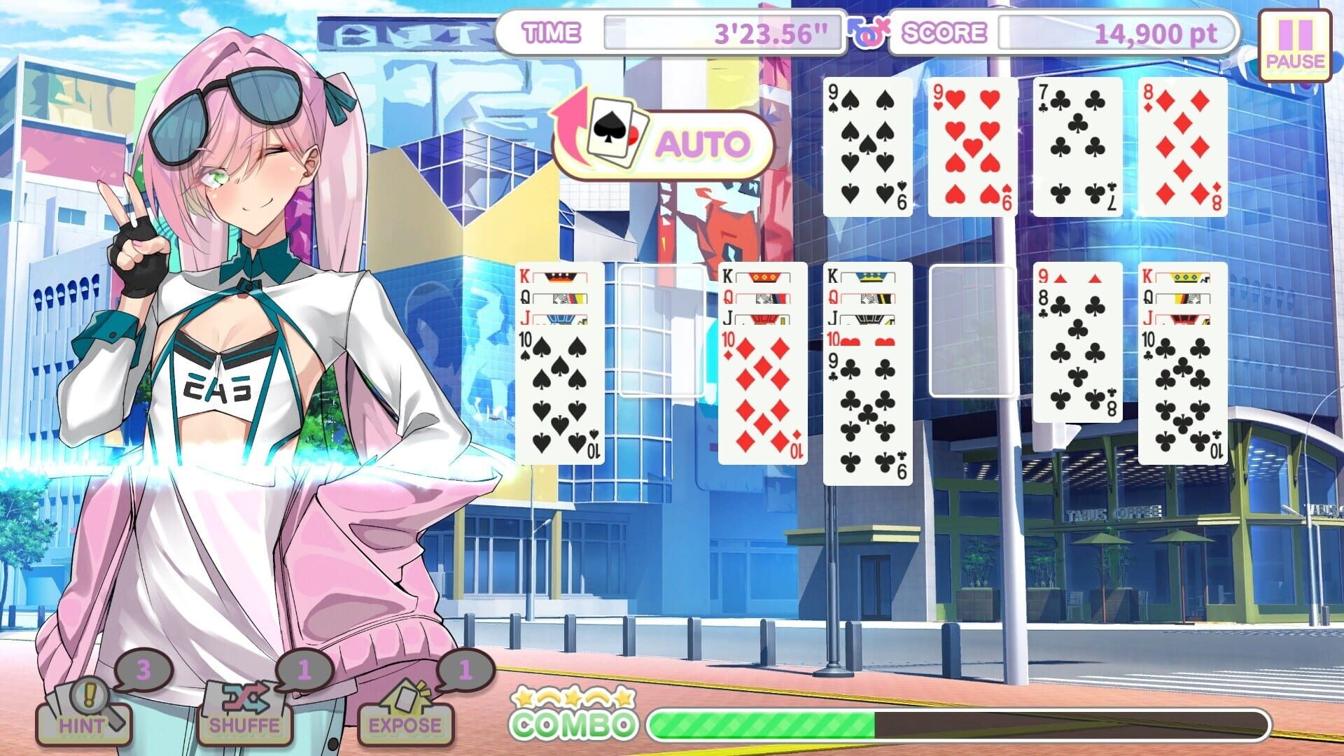 Screenshot for Otoko Cross: Pretty Boys Klondike Solitaire