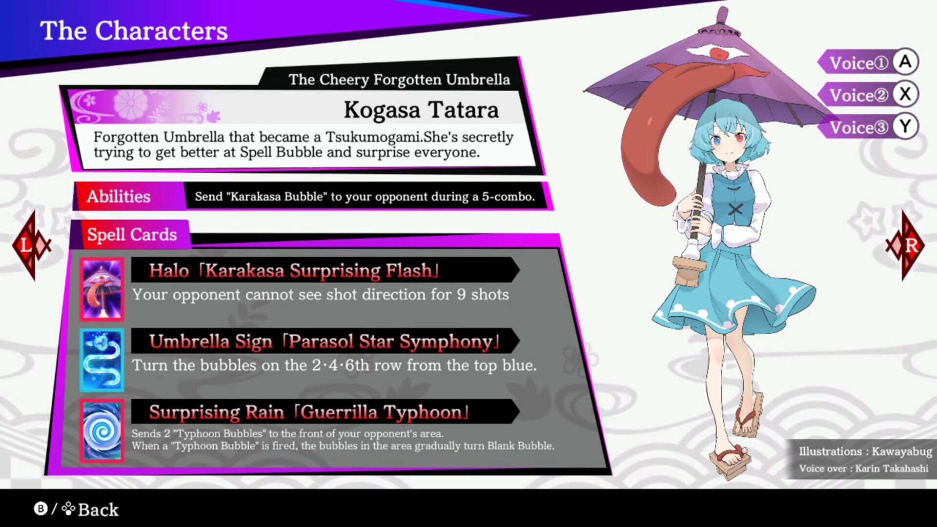 Screenshot for Touhou Spell Bubble: Character Pack Kogasa Tatara