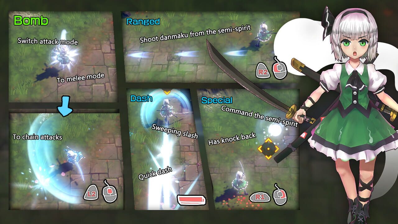 Screenshot for The Disappearing of Gensokyo: Youmu, Yuyuko